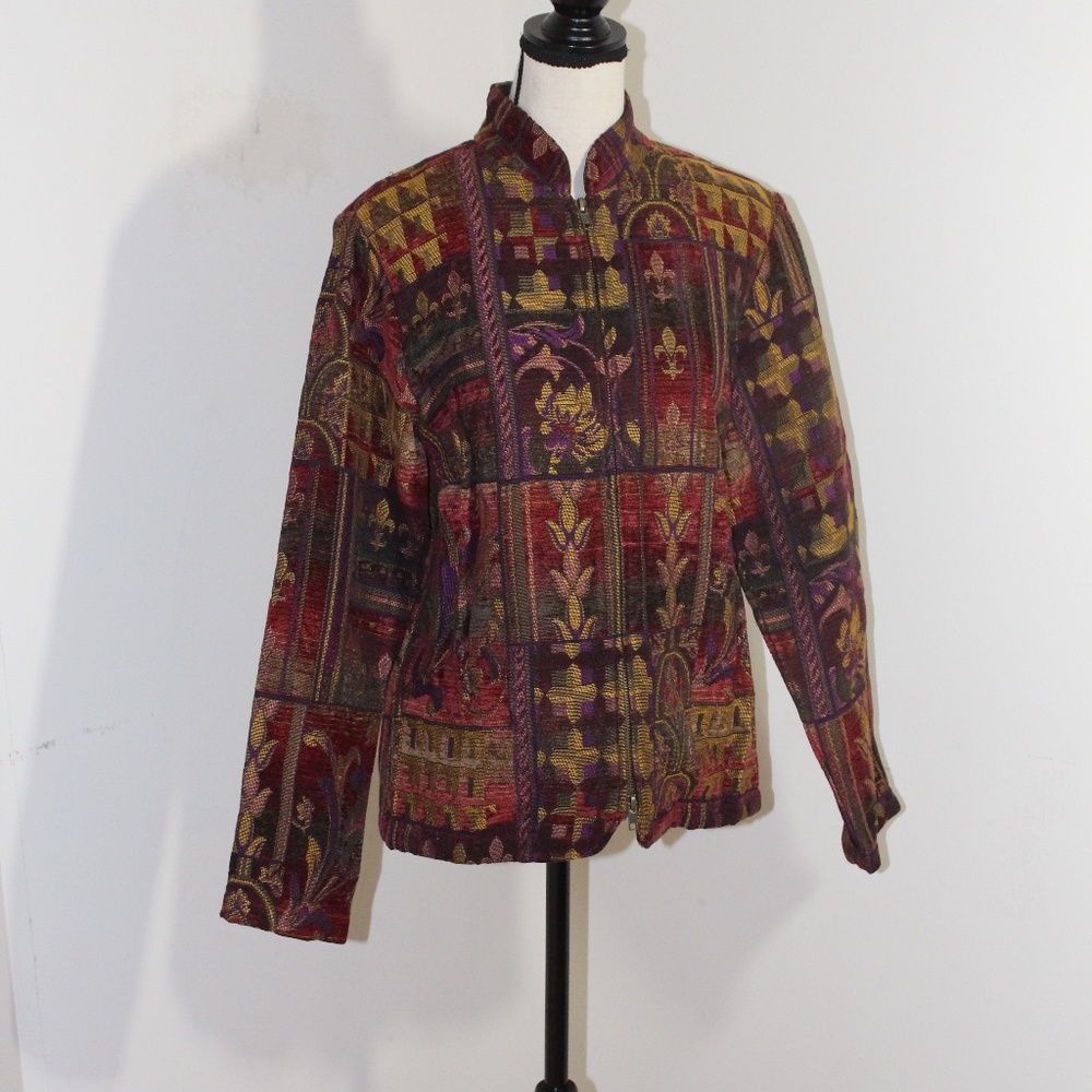 Coldwater Creek, Winter Dreams Tapestry Jacket Jacquard pattern